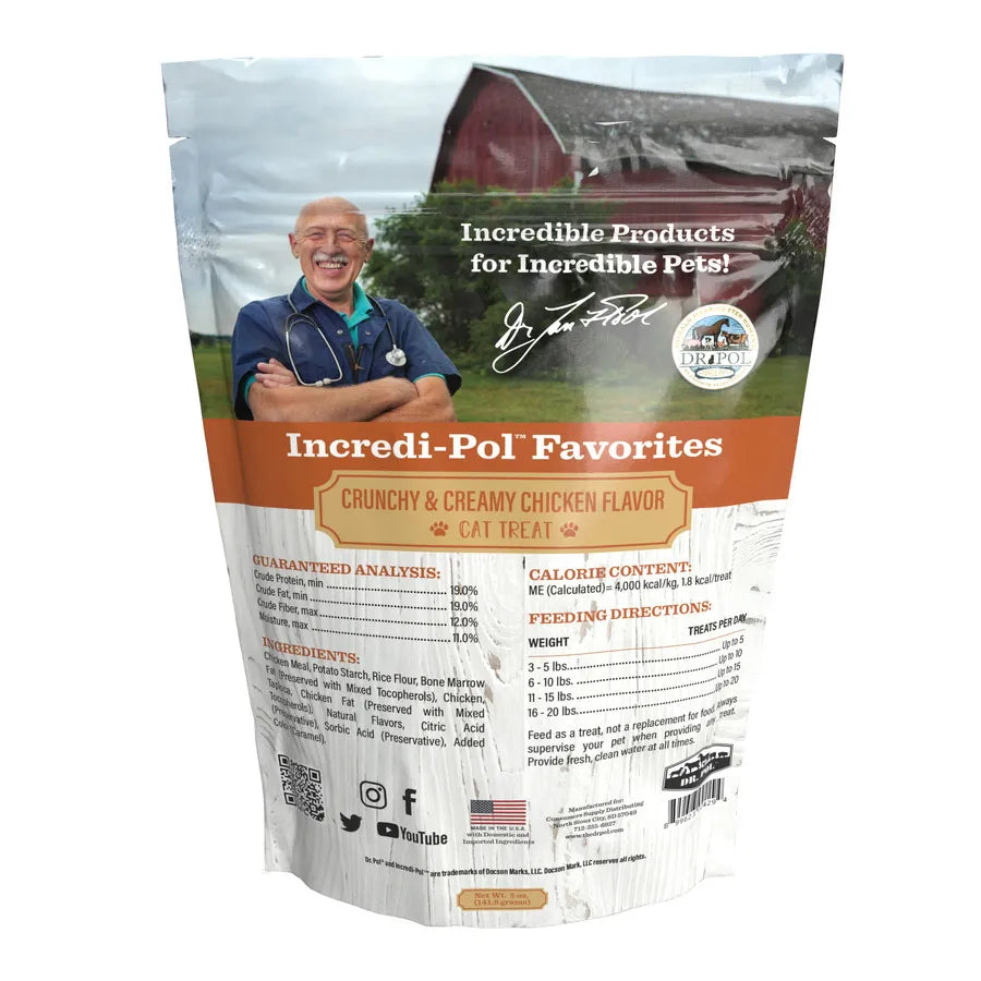 Dr. Pol Incredi-Pol Favorites Crunchy Filled Chicken Flavored Cat Treats