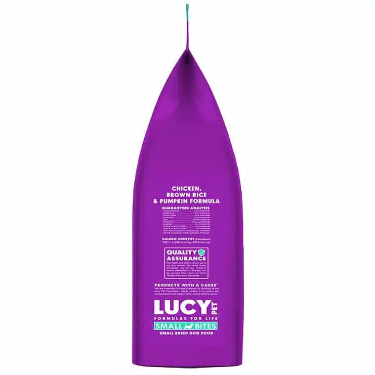 Lucy Pet Chicken, Brown Rice & Pumpkin LID Small Bites Dog Food