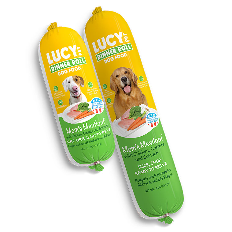 Lucy Pet Mom's Meatloaf Chicken with Carrots and Spinach for Dogs