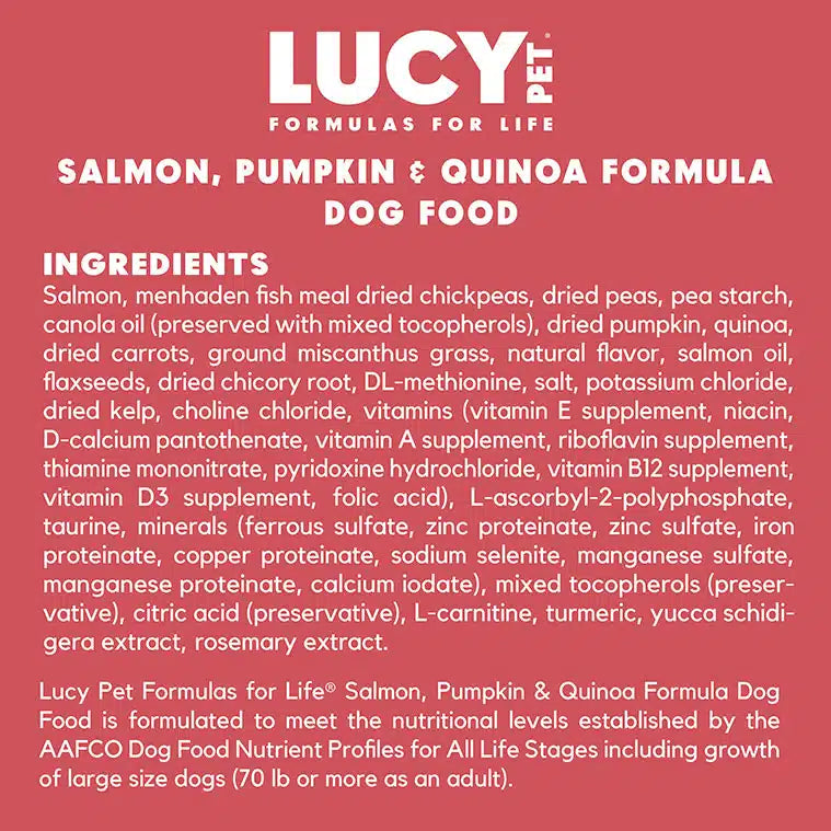Lucy Pet Salmon, Pumpkin & Quinoa for Dogs