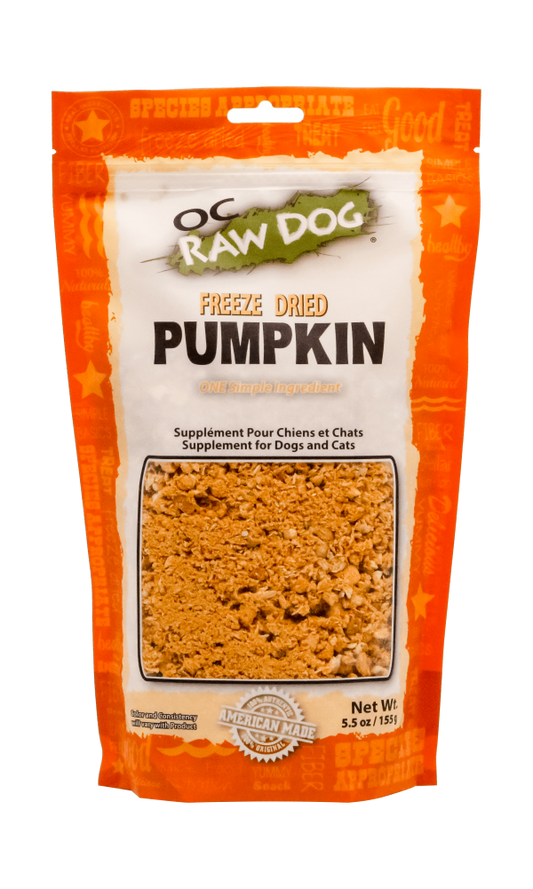 OC Raw Dog Freeze Dried Pumpkin Supplement