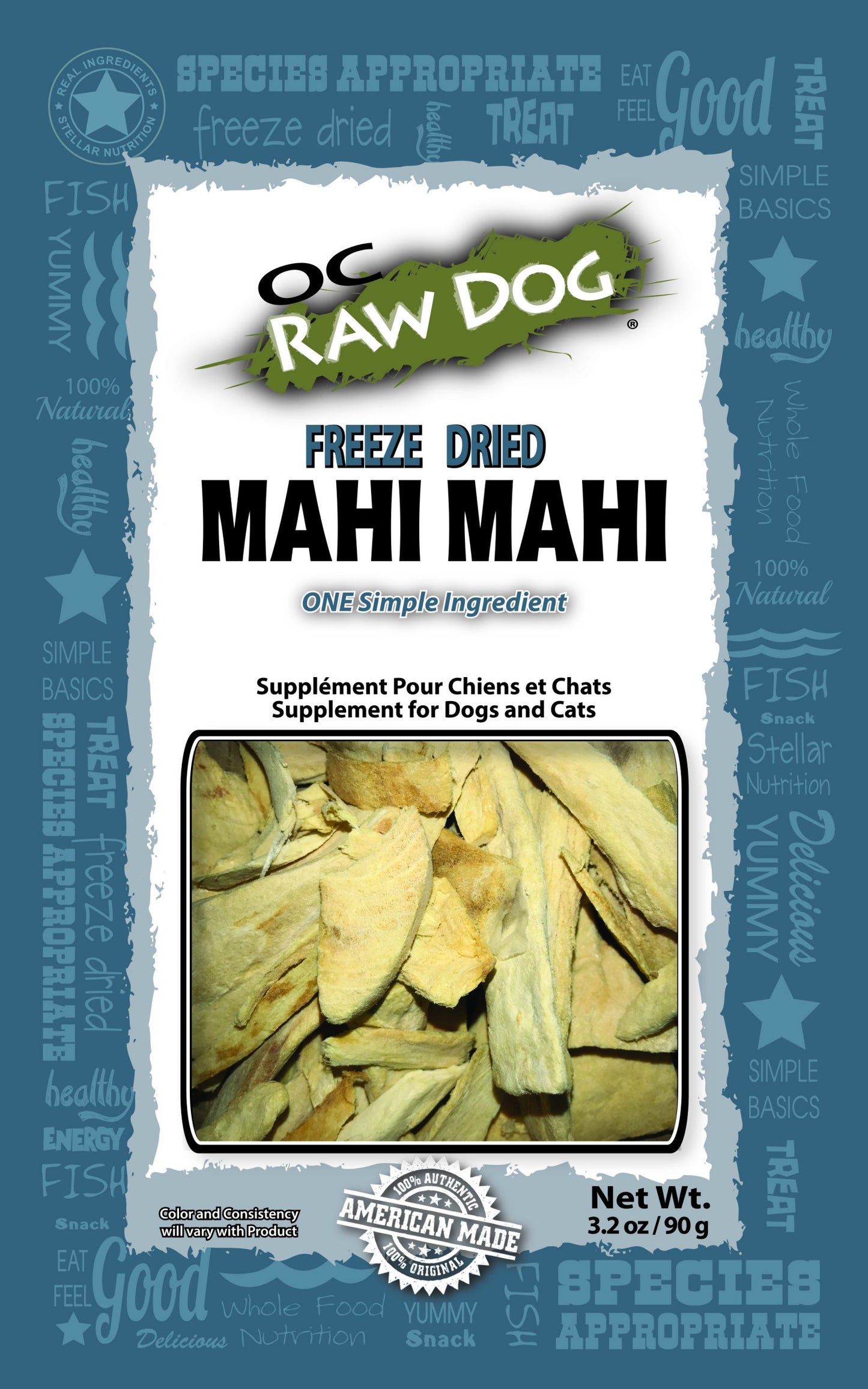 OC Raw Dog Freeze Dried Mahi Mahi Filet Treats