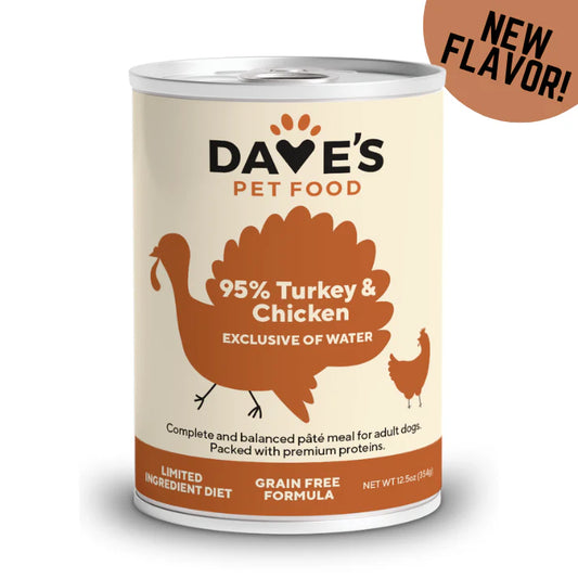 Dave's Pet Food 95% Turkey & Chicken Canned Dog Food