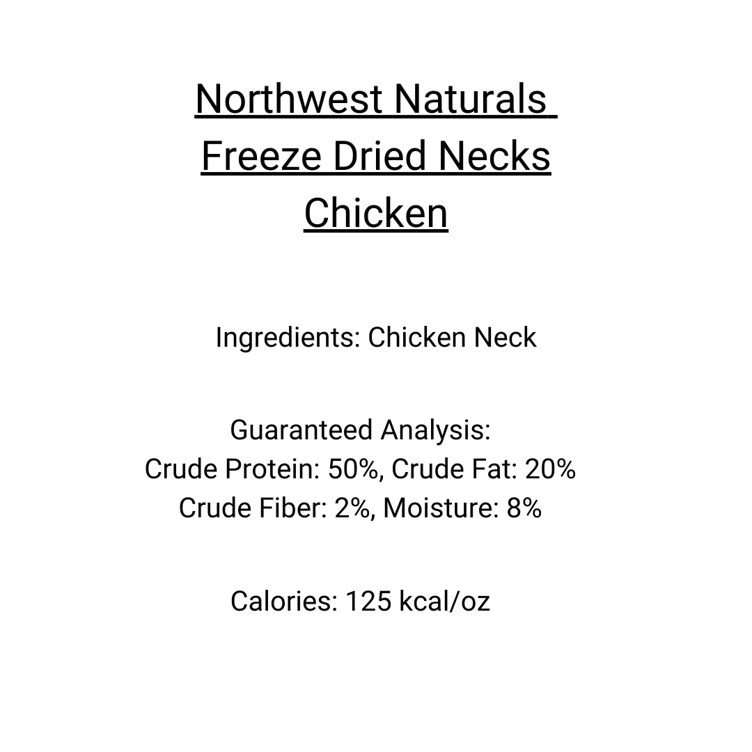 Northwest Naturals Freeze-Dried Chicken Necks For Dogs and Cats