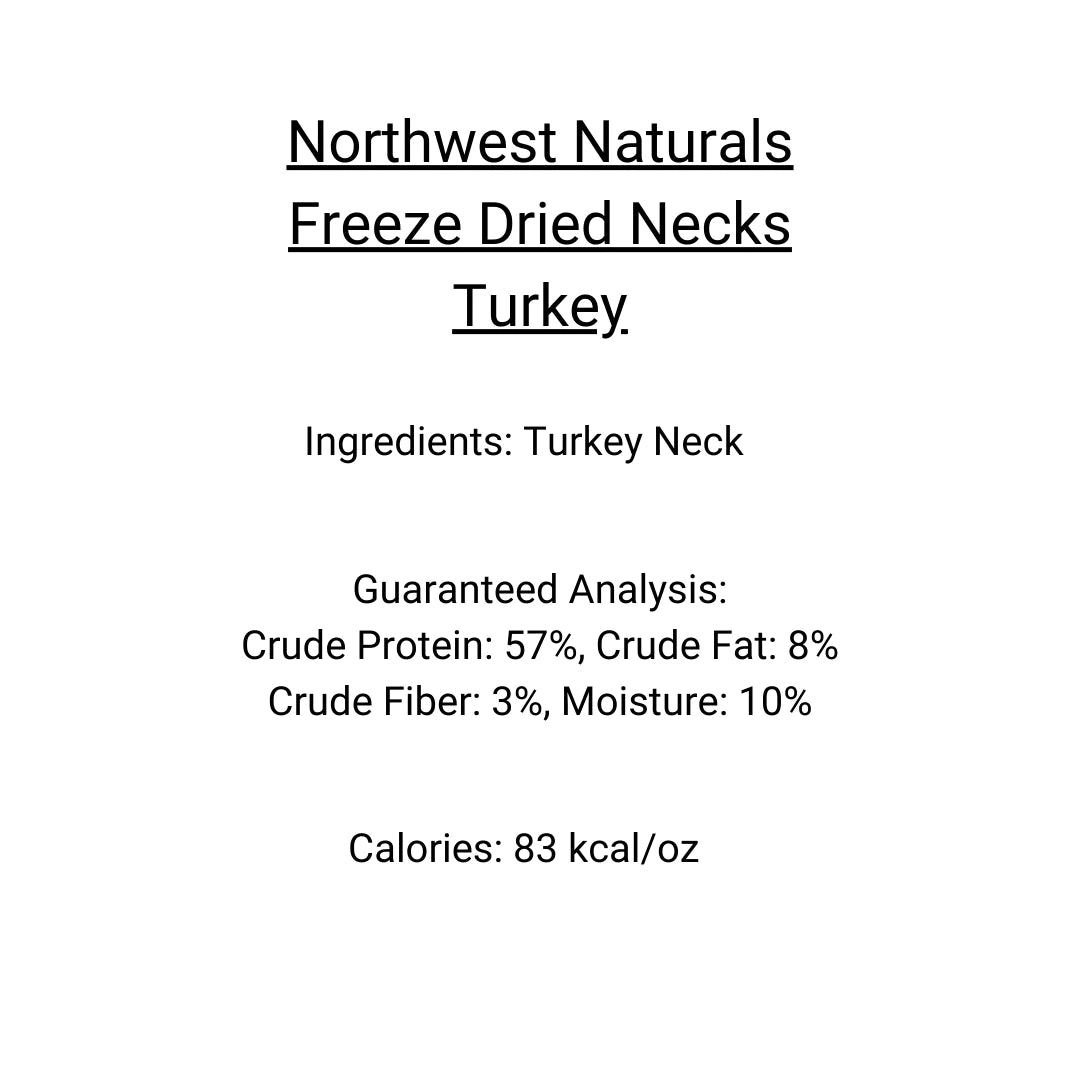 Northwest Naturals Freeze-Dried Turkey Necks For Dogs and Cats