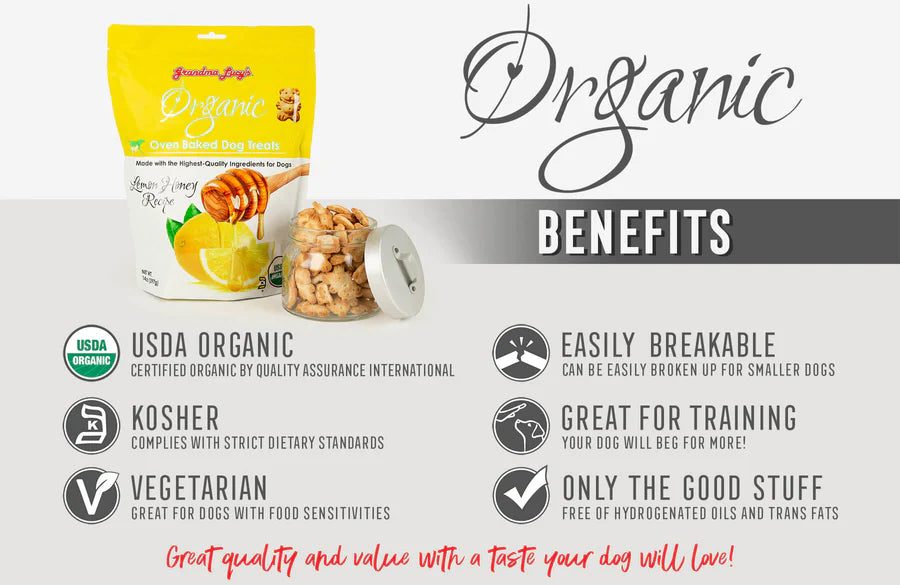 Grandma Lucy's Organic Lemon Honey Dog Treats
