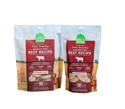 Open Farm Freeze Dried Raw - Grass Fed Beef Patties for Dogs