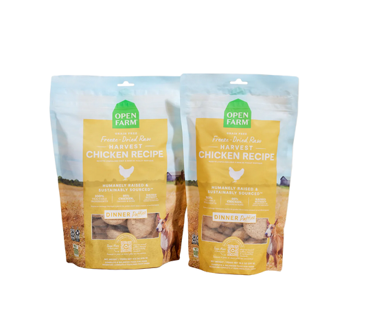 Open Farm Freeze Dried Raw - Harvest Chicken Patties for Dogs