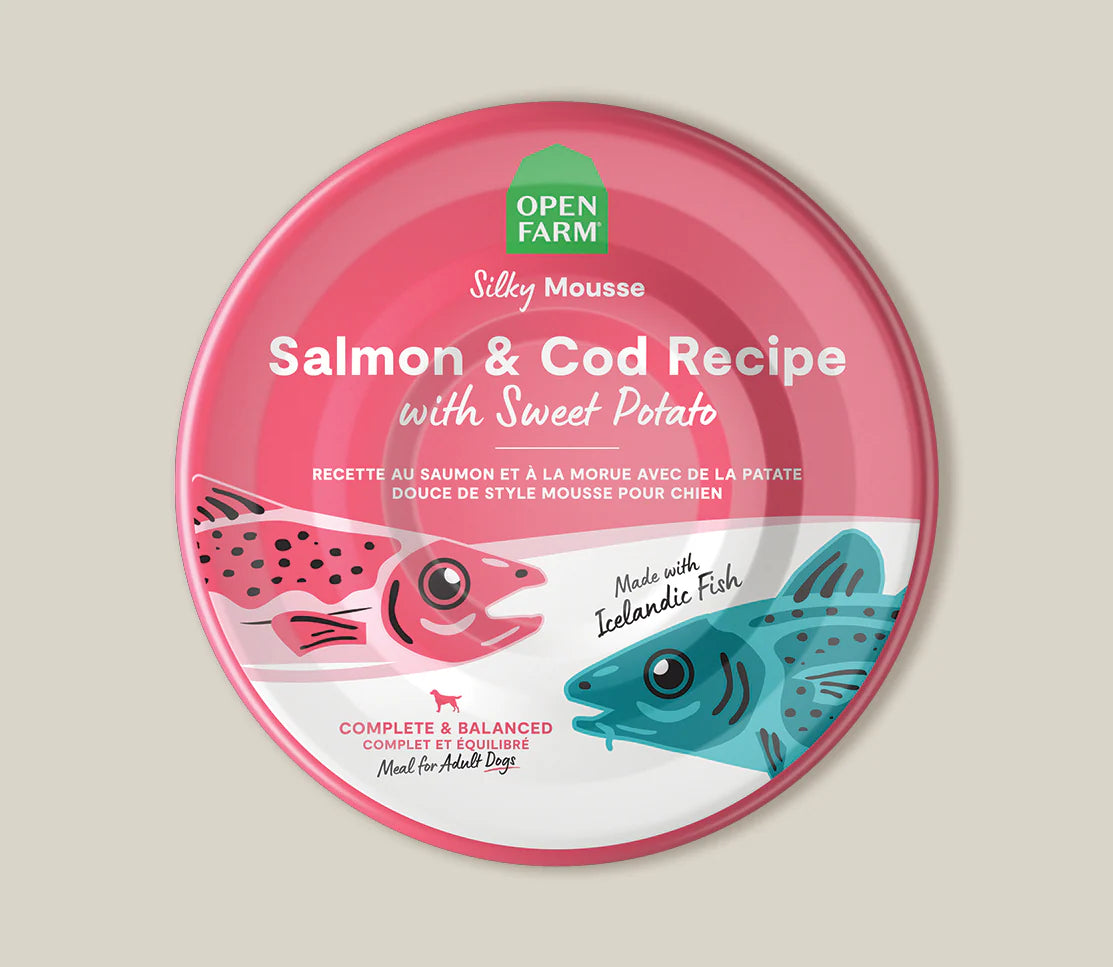 Open Farm Salmon & Cod Recipe With Sweet Potato Dog Wet Icelandic Food