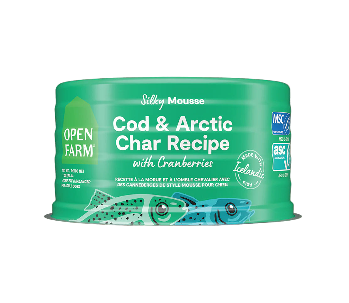 Open Farm Cod & Salmon Char Recipe With Cranberries Dog Wet Icelandic Food