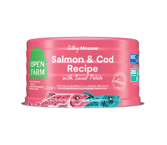 Open Farm Salmon & Cod Recipe With Sweet Potato Dog Wet Icelandic Food