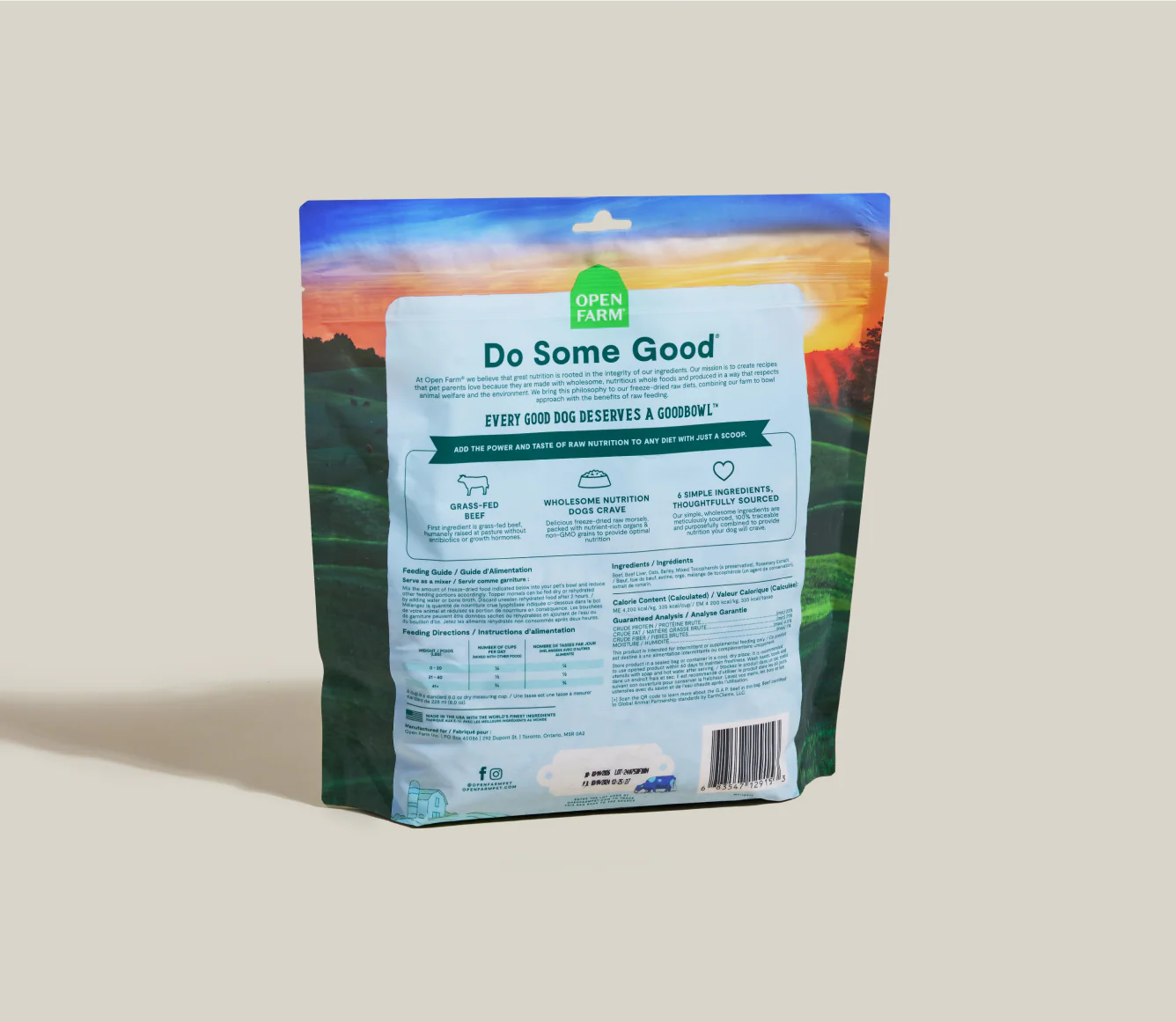 Goodbowl Open Farm Freeze Dried Raw Morsels – Grass-Fed Beef & Wholesome Grains Recipe for Dogs