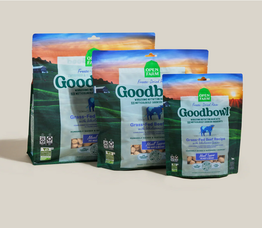Goodbowl Open Farm Freeze Dried Raw Morsels – Grass-Fed Beef & Wholesome Grains Recipe for Dogs