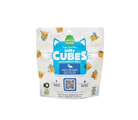 Open Farm Freeze-Dried Raw Kitty Cubes Surf and Turf Cat Treats
