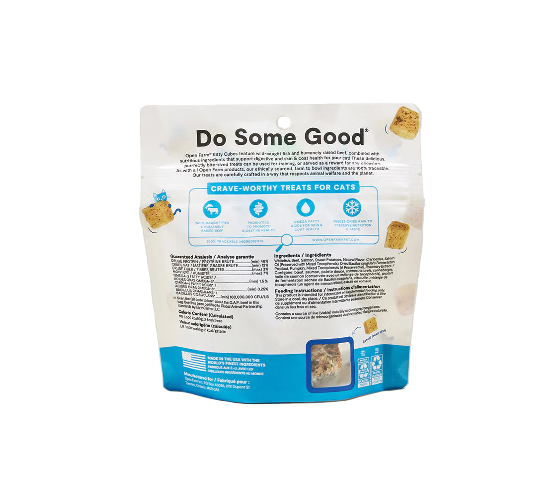 Open Farm Freeze-Dried Raw Kitty Cubes Surf and Turf Cat Treats