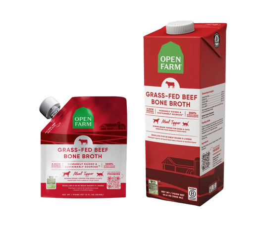 Open Farm Grass-Fed Beef Bone Broth Topper for Dogs and Cats