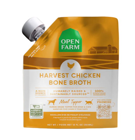 Open Farm Harvest Chicken Bone Broth Topper for Dogs and Cats