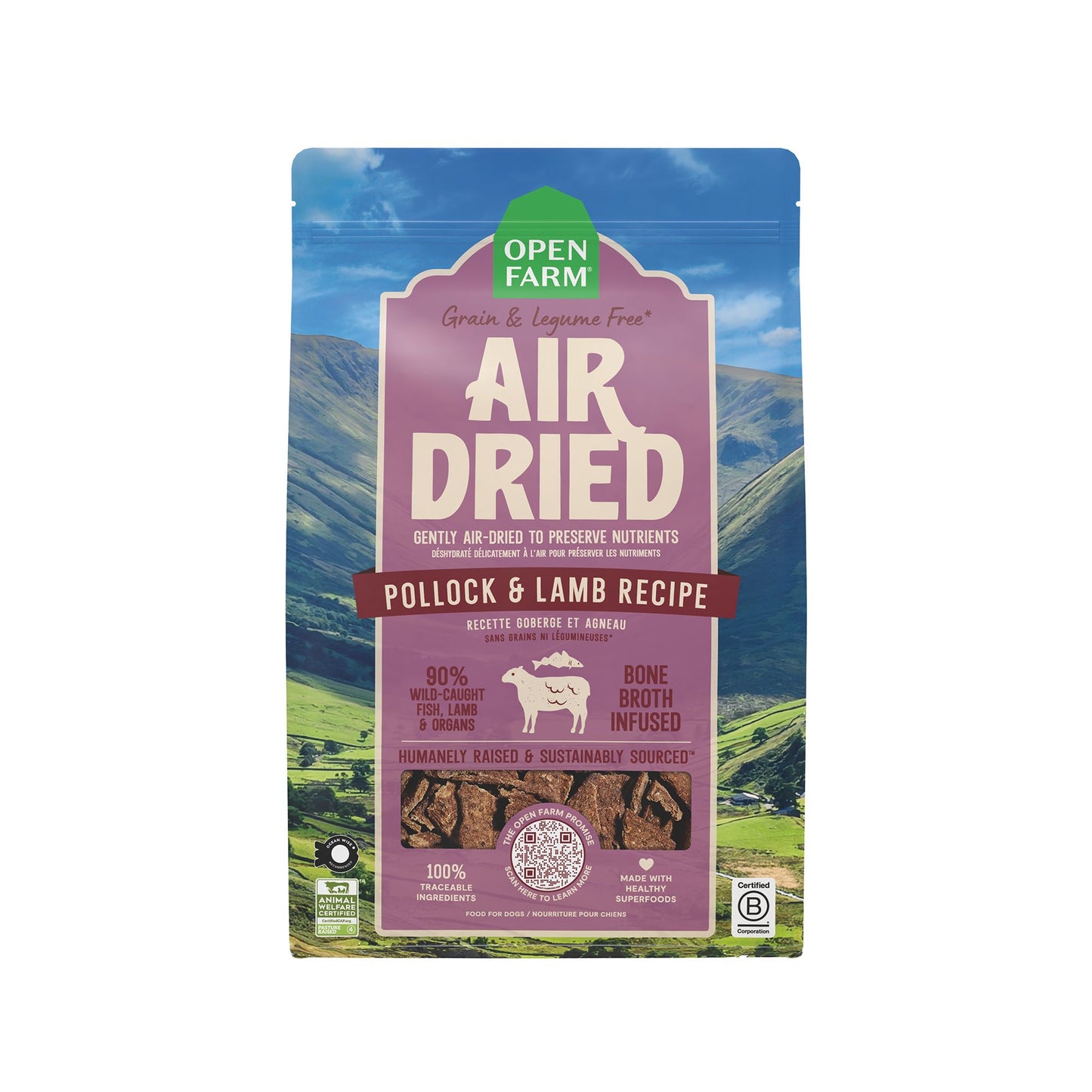 OPEN FARM Air Dried Alaskan Pollock & Lamb Recipe Dog Food