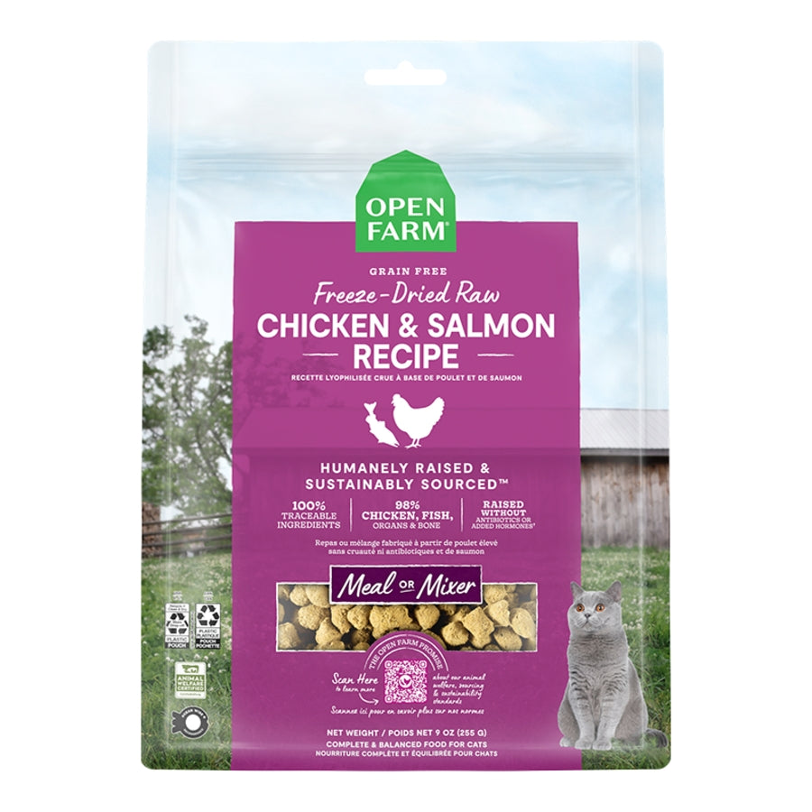 OPEN FARM Freeze-Dried Raw Chicken & Salmon Morsels For Cats