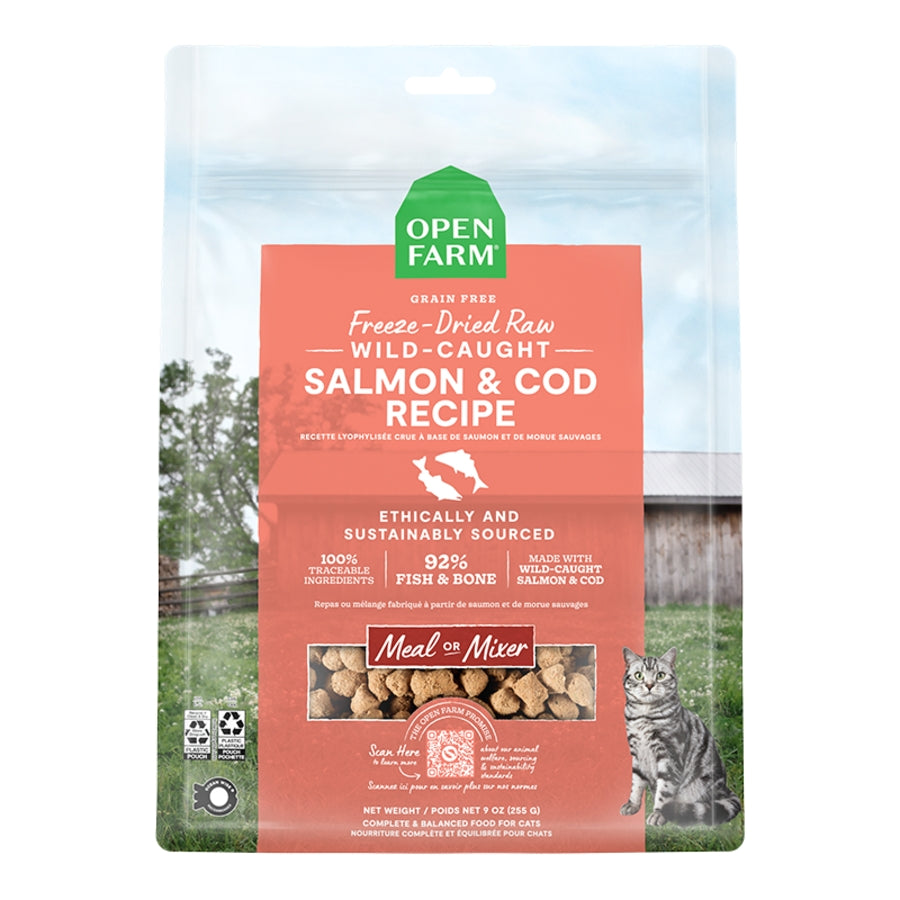 OPEN FARM Freeze-Dried Raw Salmon & Cod Morsels For Cats