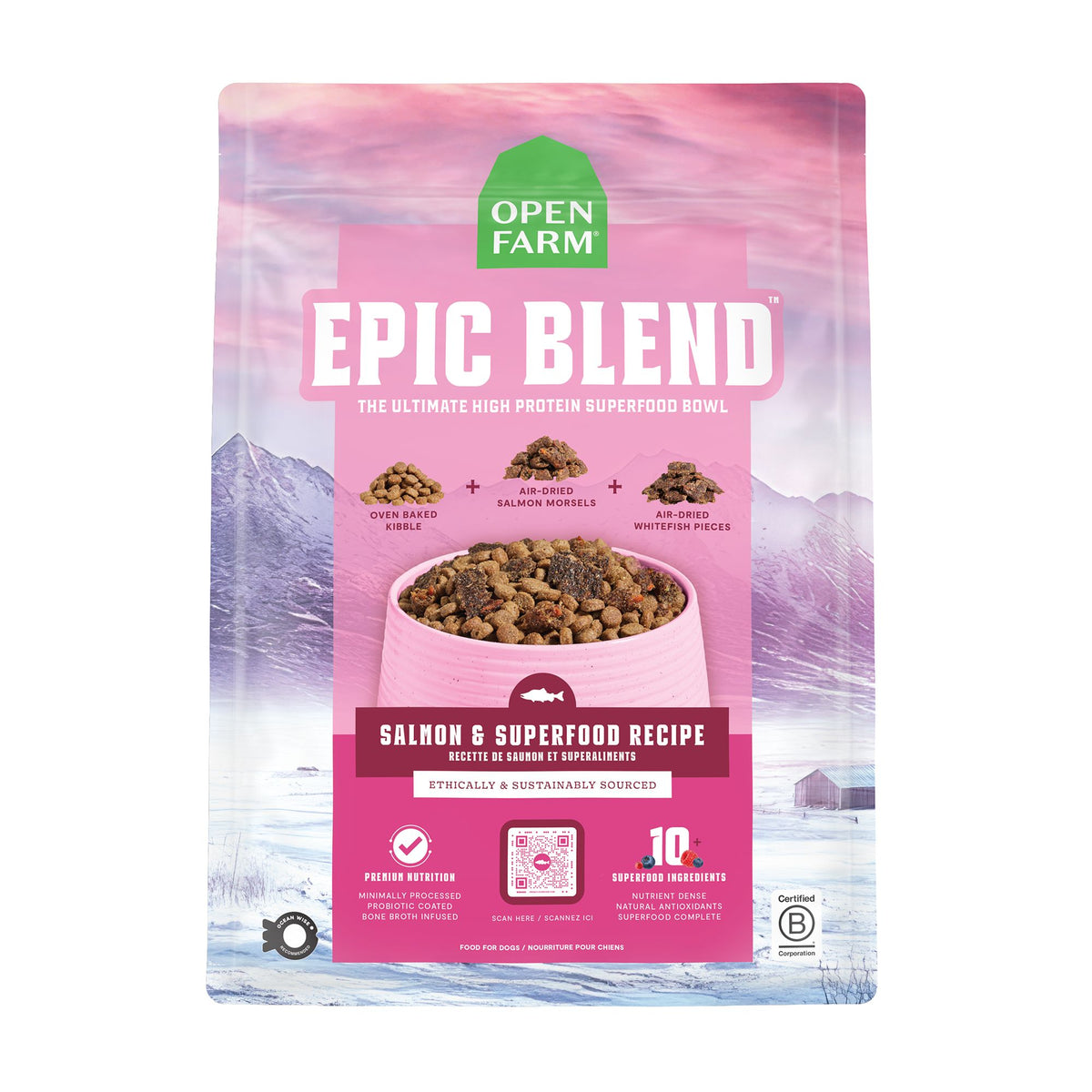 OPEN FARM Epic Blend Salmon and Superfood Recipe Dry Dog Food