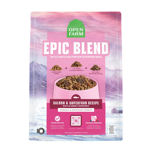 OPEN FARM Epic Blend Salmon and Superfood Recipe Dry Dog Food