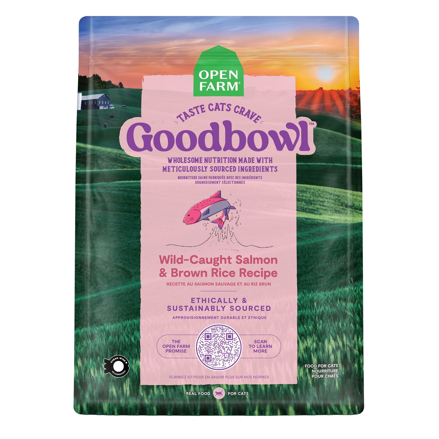OPEN FARM GoodBowl Salmon & Brown Rice Dry Cat Food