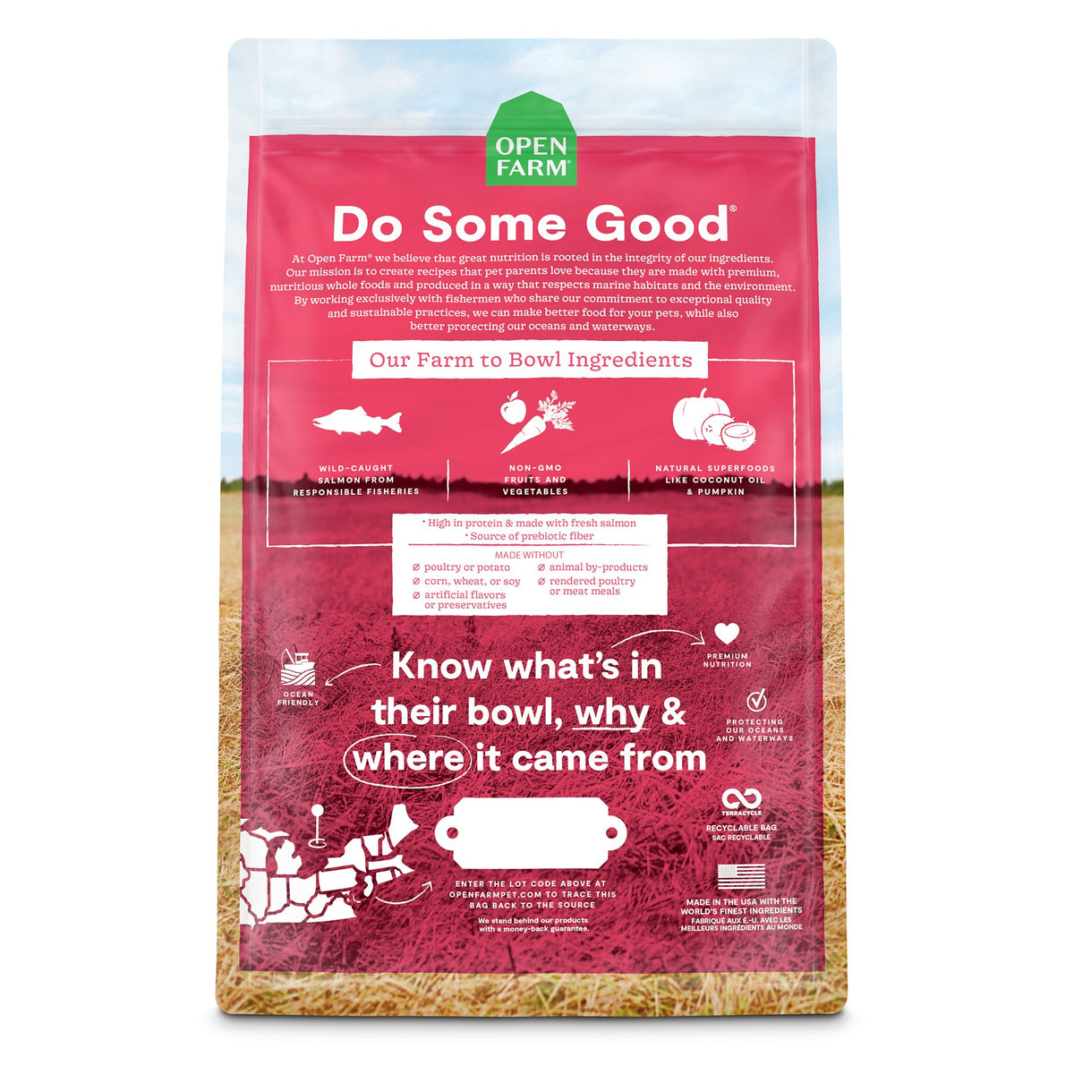 OPEN FARM Grain Free Wild-Caught Salmon Recipe Dry Dog Food