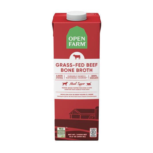 OPEN FARM Grass-Fed Beef Bone Broth Topper for Dogs and Cats