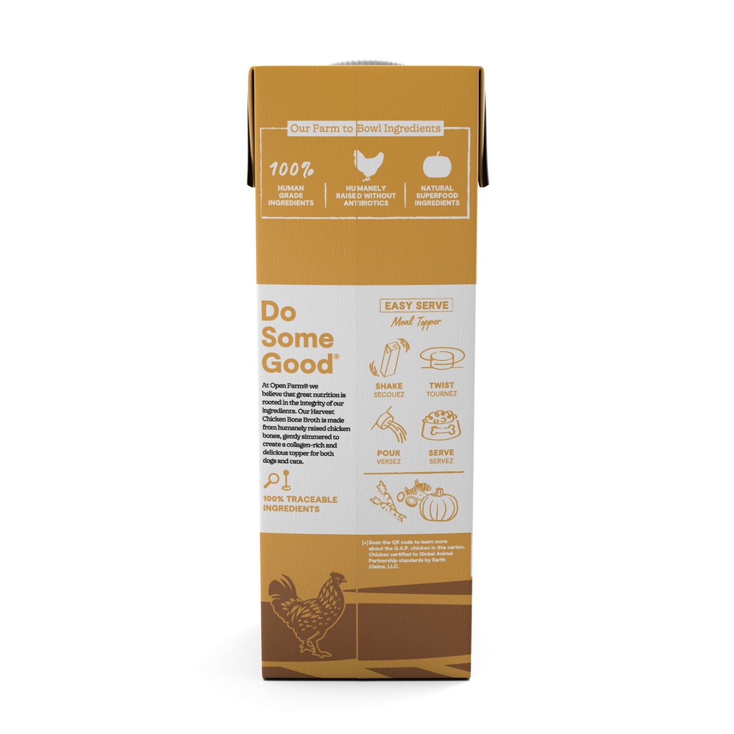 OPEN FARM Harvest Chicken Bone Broth Topper for Dogs and Cats