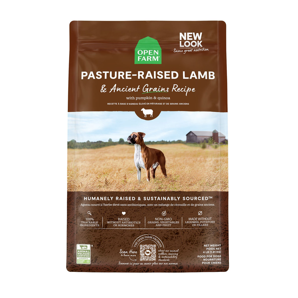 OPEN FARM Pasture Raised Lamb and Ancient Grains Dry Dog Food