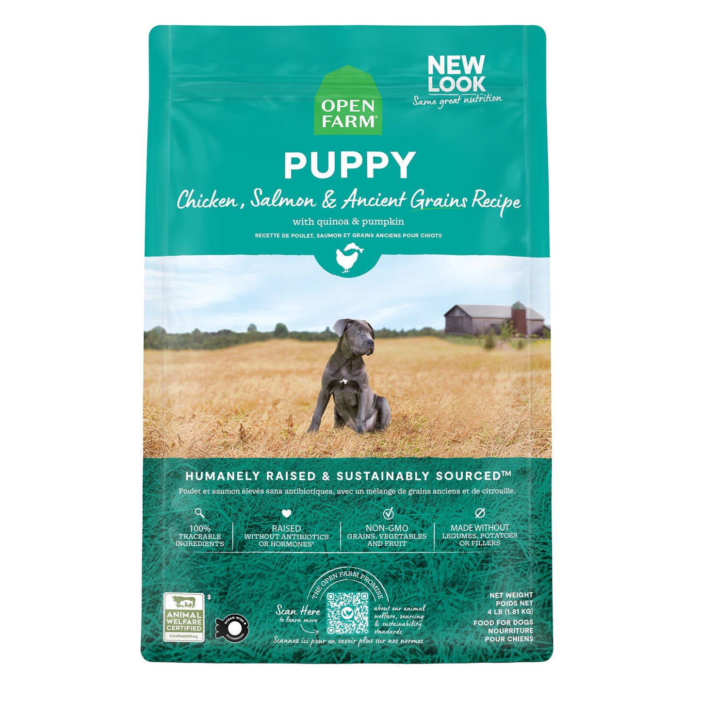 OPEN FARM Chicken, Salmon, and Ancient Grains Recipe Dry Puppy Food
