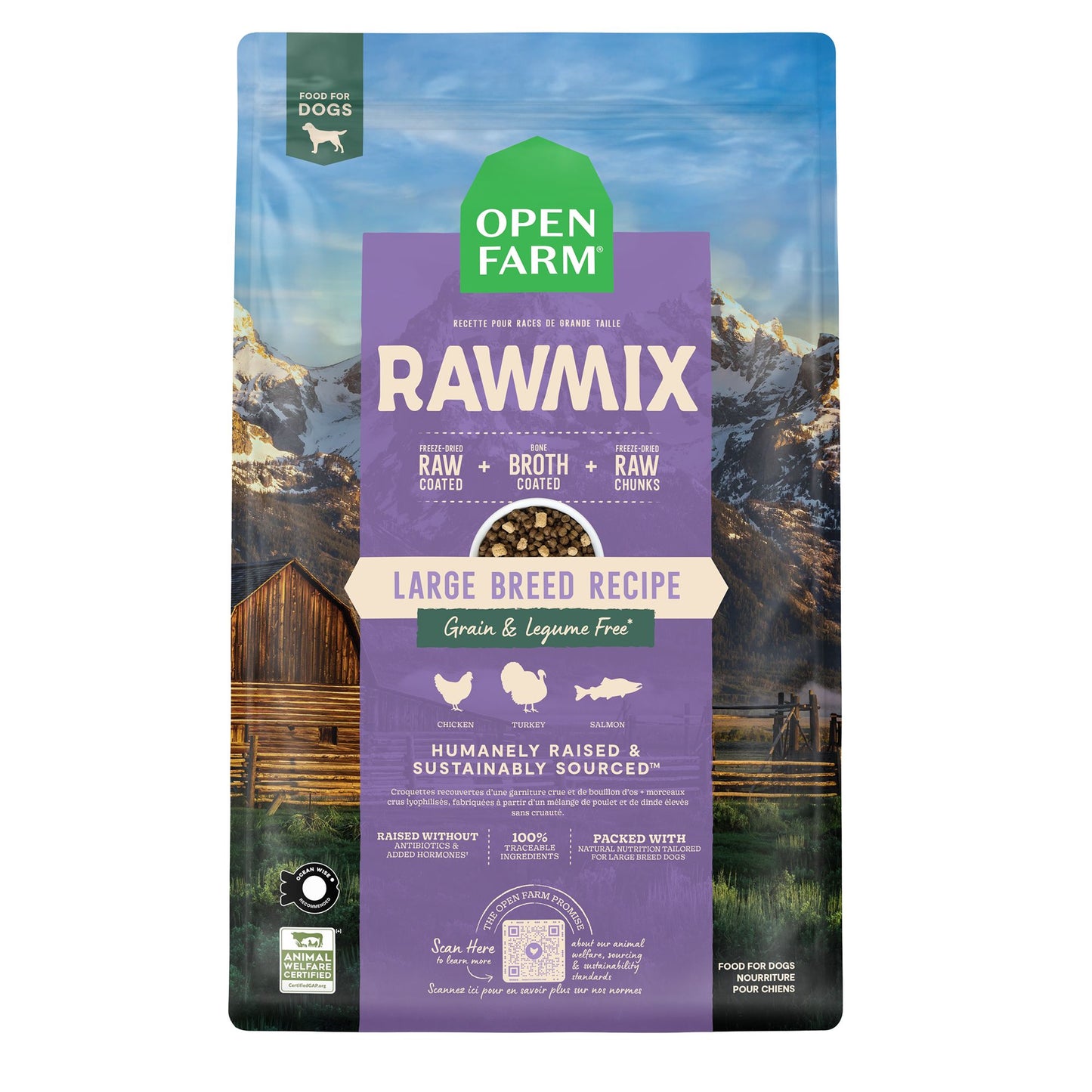 OPEN FARM RawMix Large Breed Recipe Grain Free Dry Dog Food