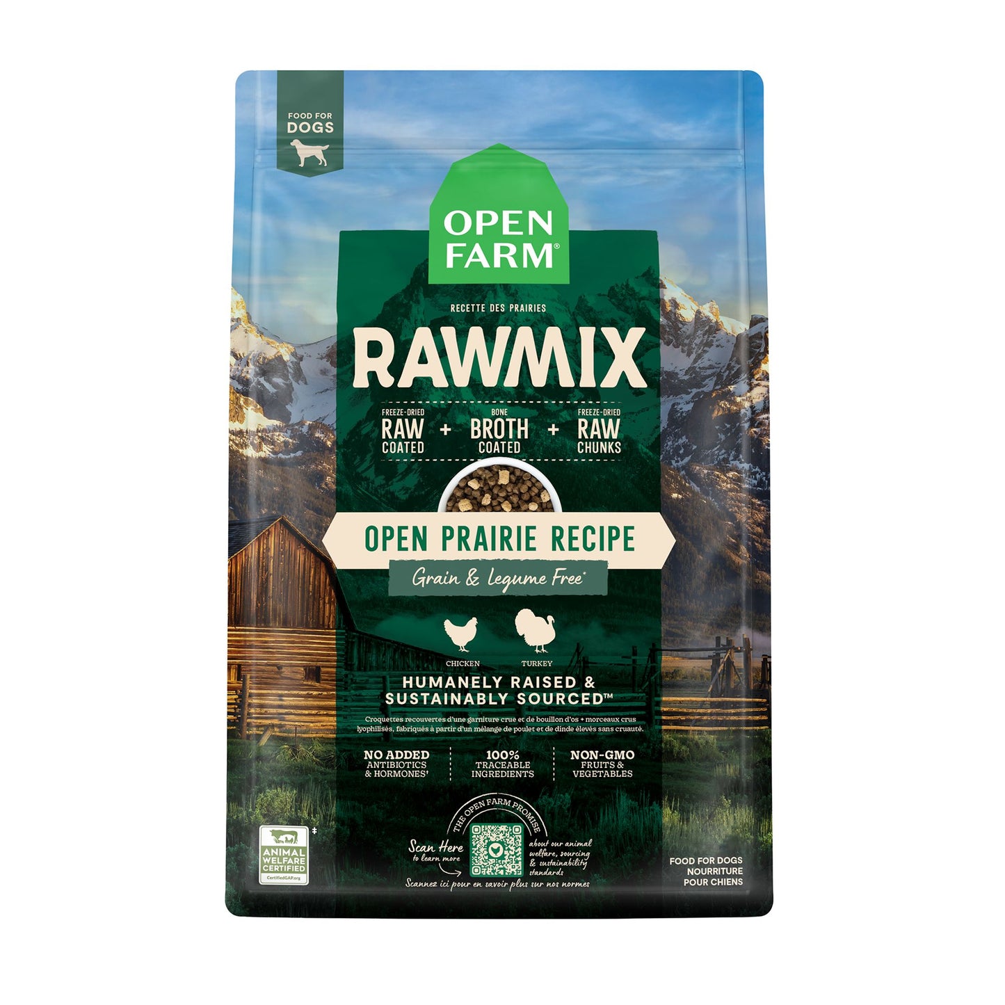 OPEN FARM RawMix Open Prairie Grain Free Dry Dog Food