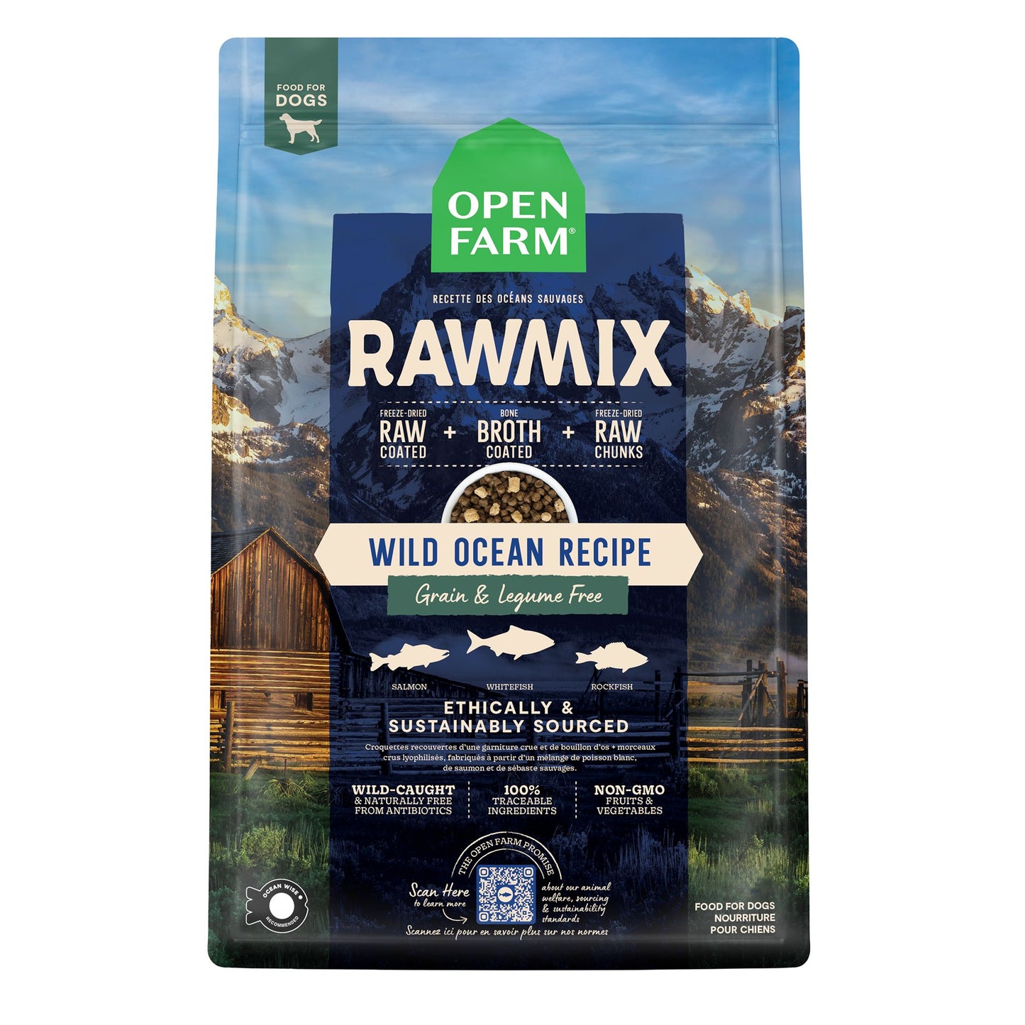 OPEN FARM RawMix Wild Ocean Grain Free Dry Dog Food