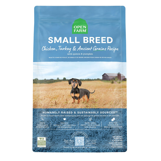 OPEN FARM Small Breed Chicken, Turkey, and Ancient Grains Recipe Dry Dog Food