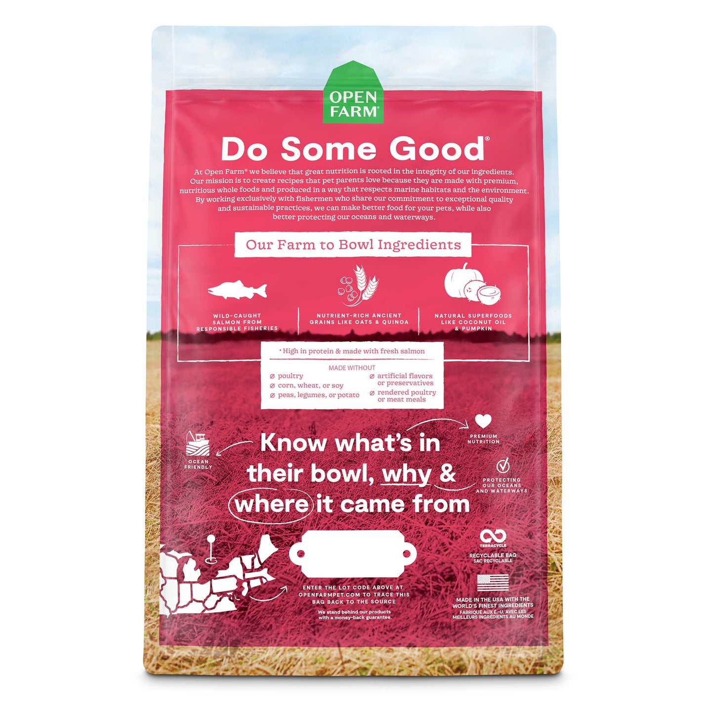 OPEN FARM Wild Caught Salmon and Ancient Grains Dry Dog Food
