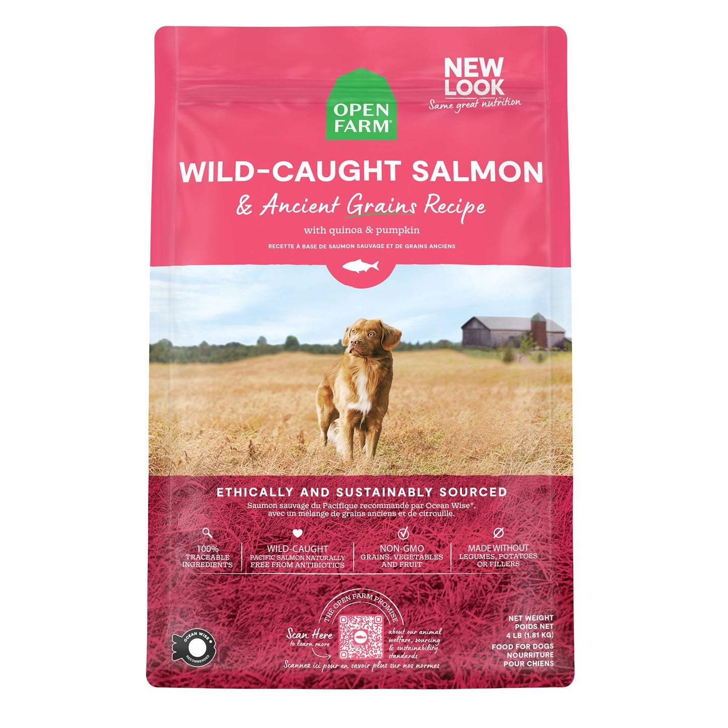 OPEN FARM Wild Caught Salmon and Ancient Grains Dry Dog Food