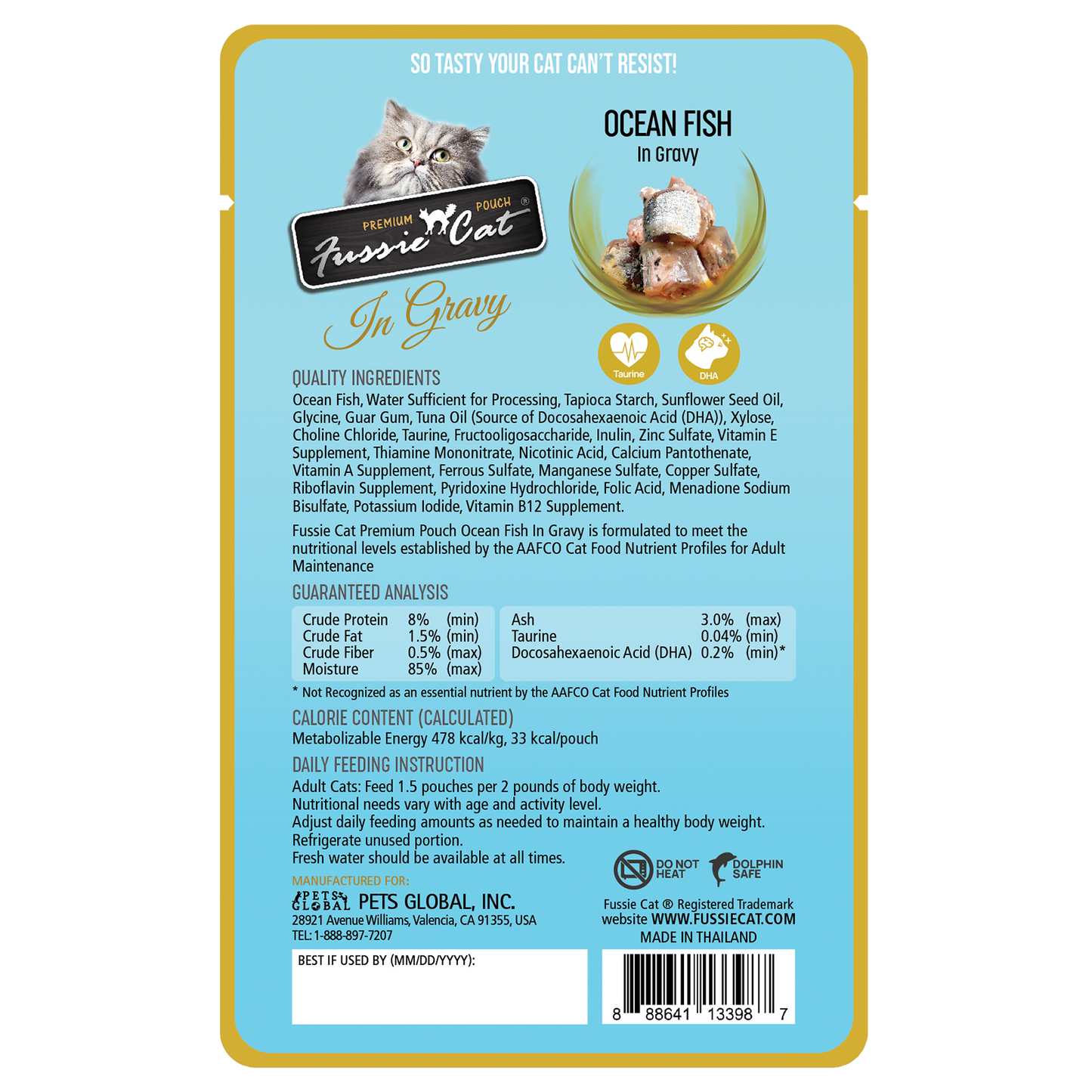 Fussie Cat Ocean Fish In Gravy Wet Cat Food