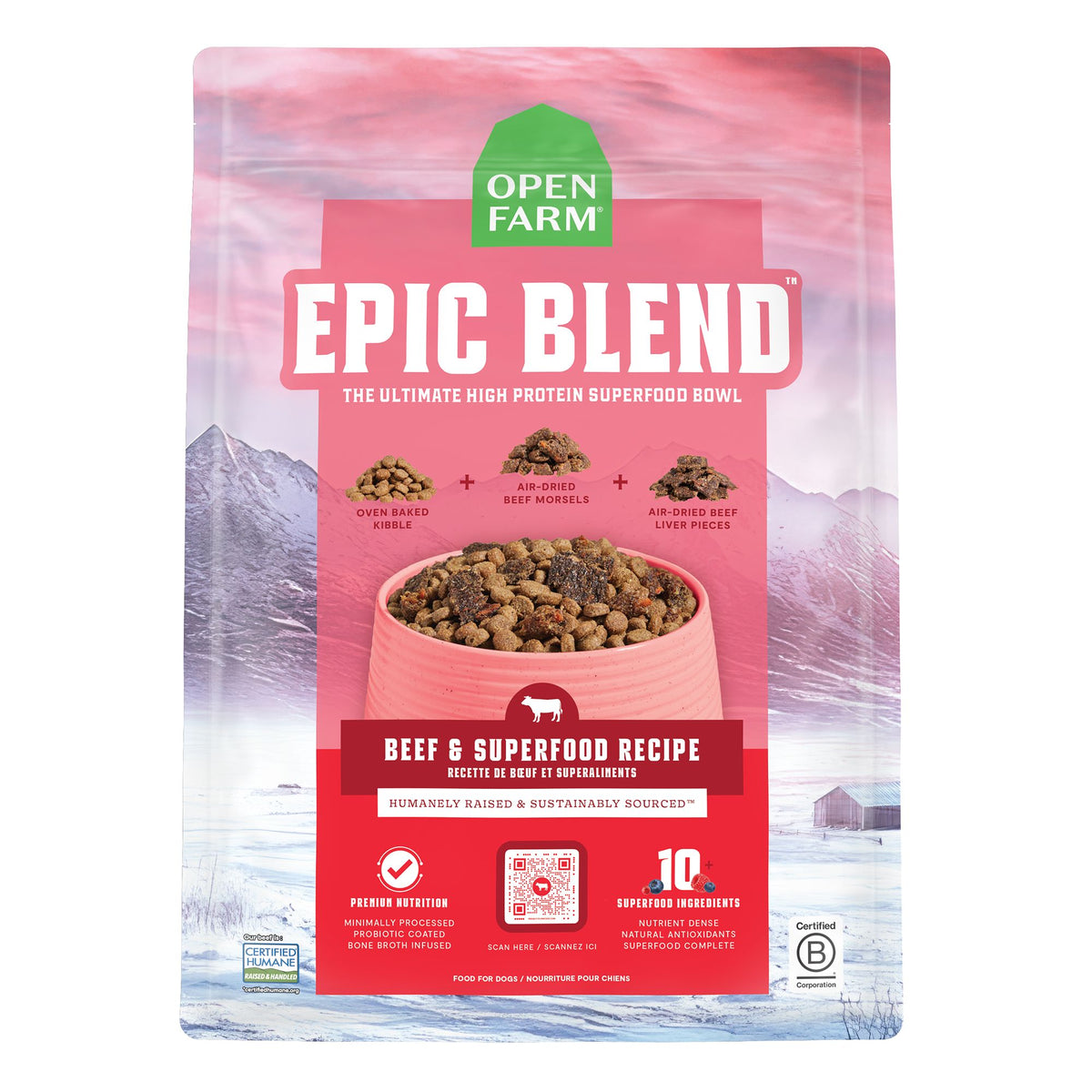 OPEN FARM Epic Blend Beef and Superfood Recipe Dry Dog Food