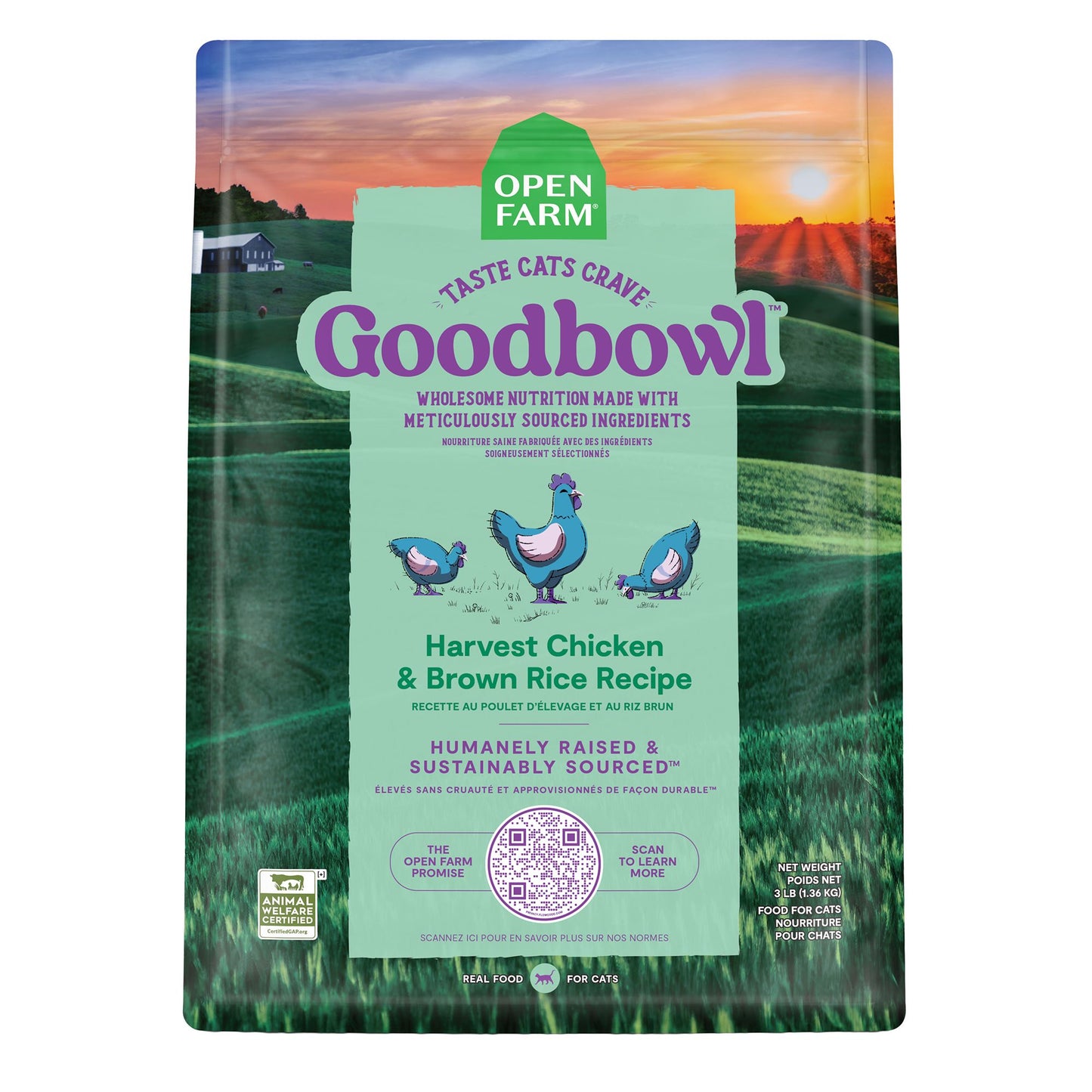 OPEN FARM GoodBowl Chicken & Brown Rice Dry Cat Food