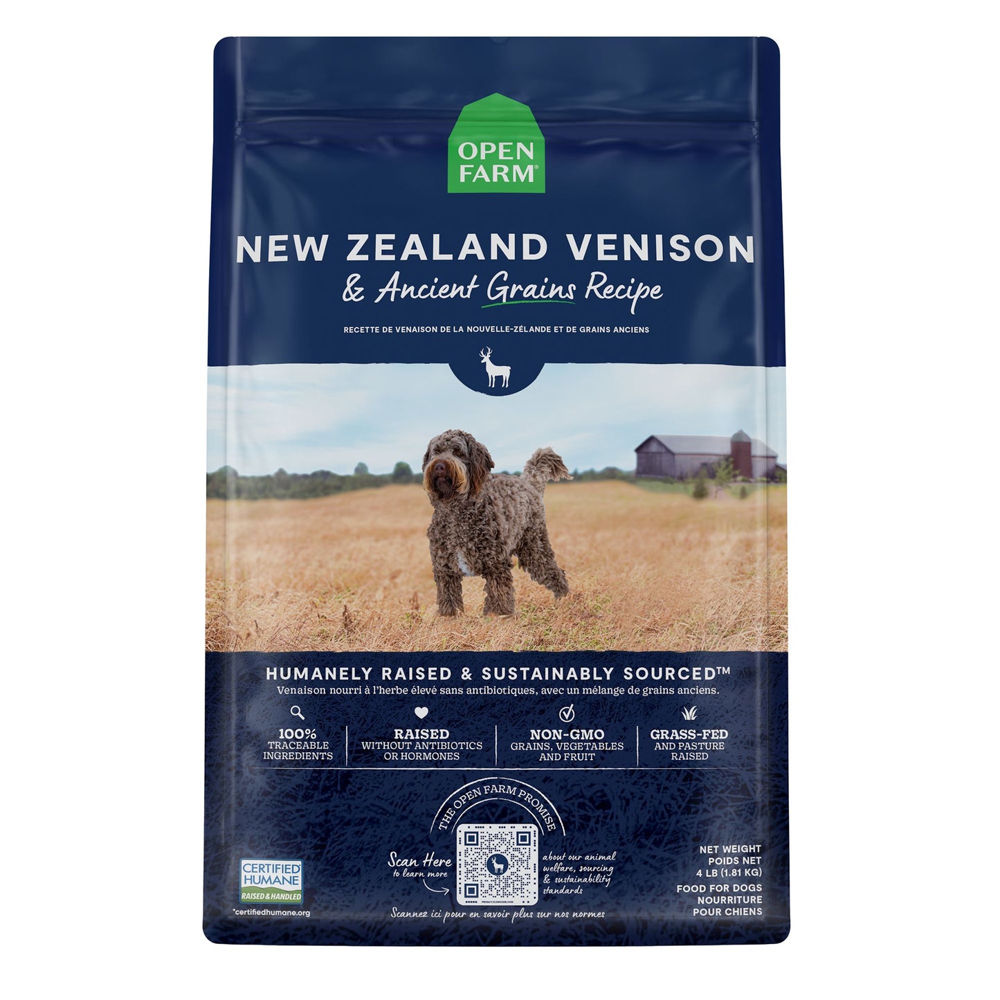 OPEN FARM New Zealand Venison and Ancient Grains Dry Dog Food