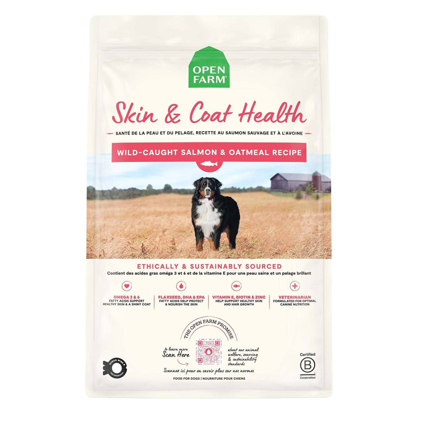 OPEN FARM Skin & Coat Salmon & Oatmeal Dry Dog Food