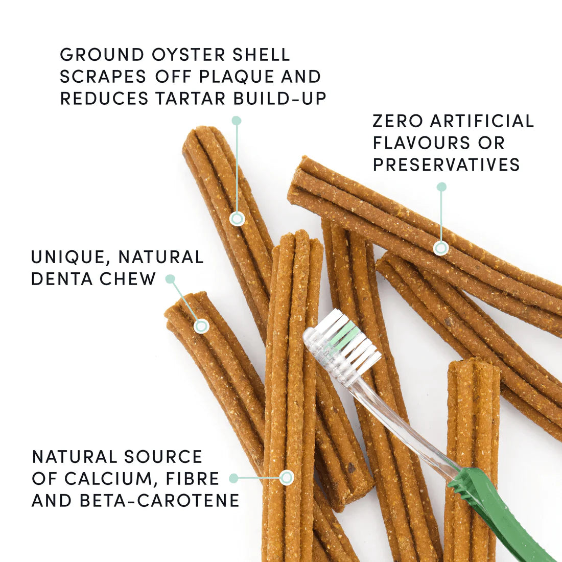 Crumps' Naturals Plaque Busters Bacon Dental Sticks for Dogs