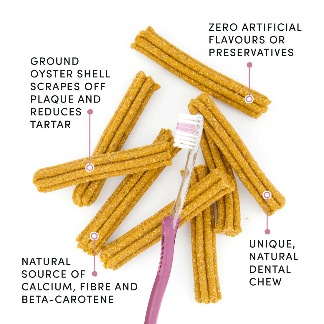 Crumps' Naturals Plaque Busters Original Dental Sticks for Dogs