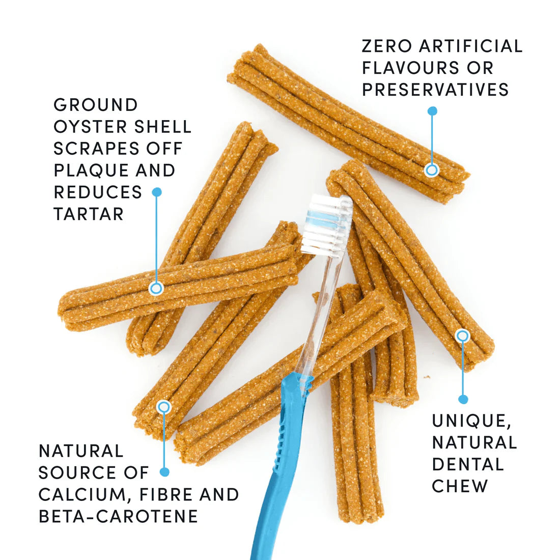 Crumps' Naturals Plaque Buster Pumpkin Spice Dental Sticks for Dogs