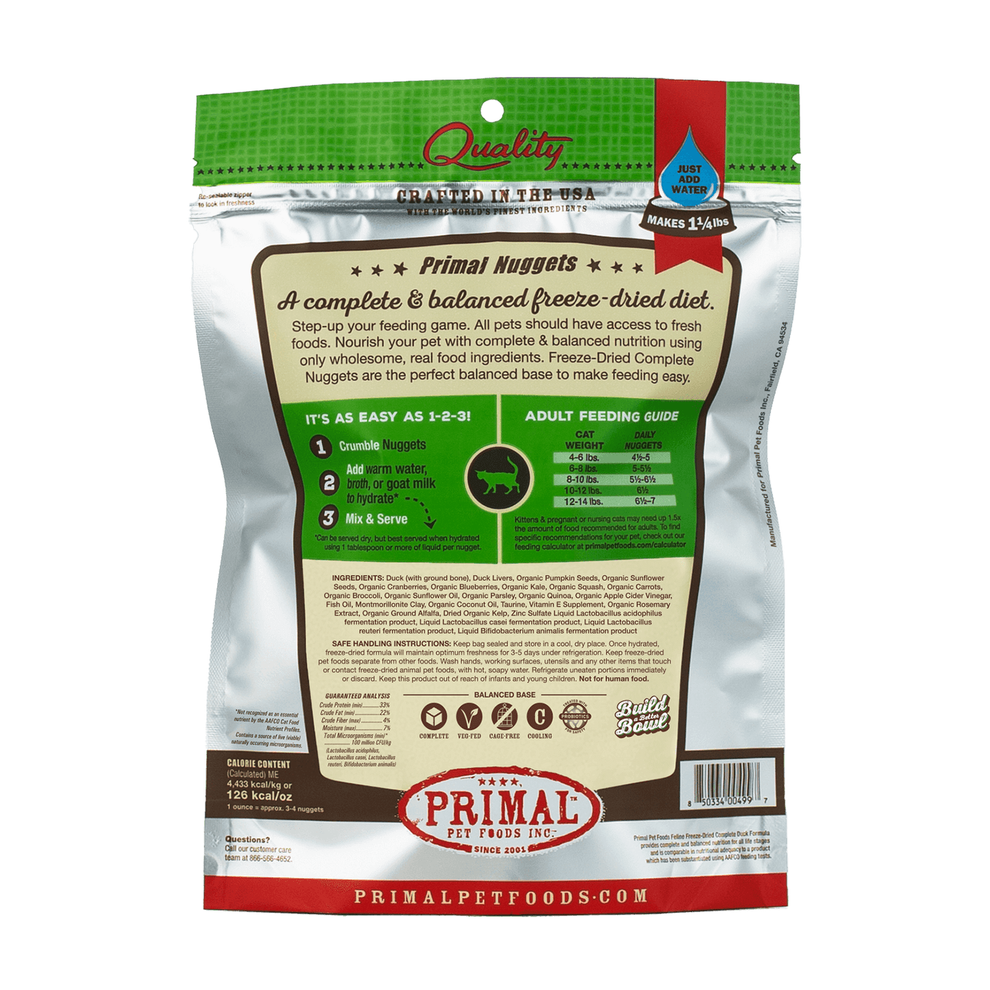 Primal Freeze Dried Duck Formula for Cats