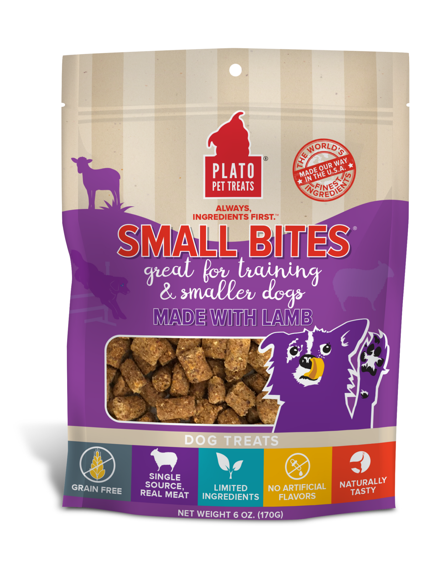 Plato Small Bites Lamb Dog Treats