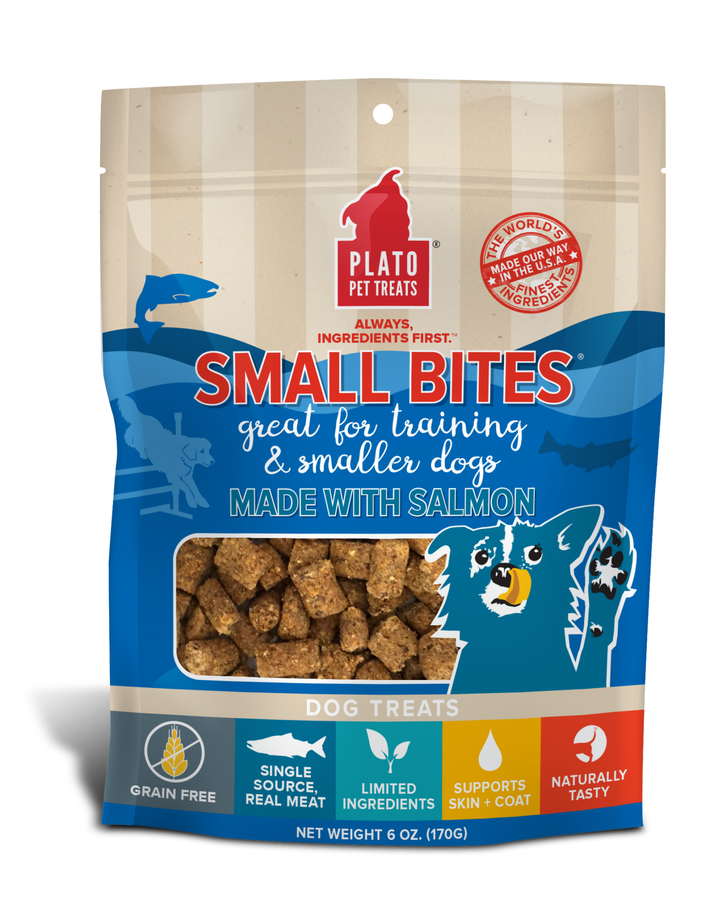 Plato Small Bites Salmon Dog Treats
