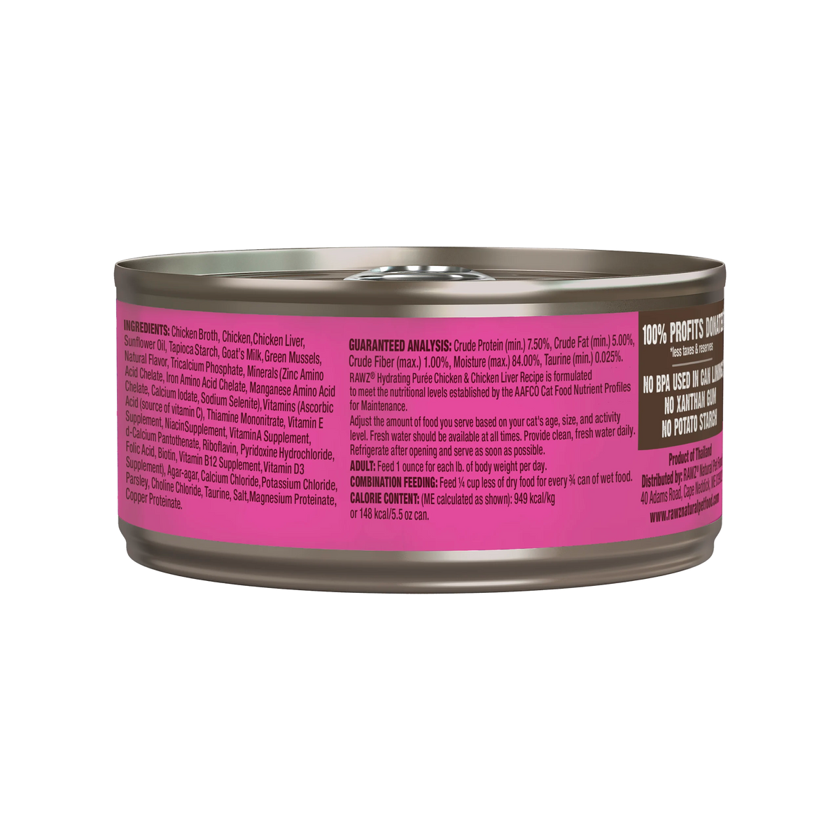 RAWZ Hydrating Puree Chicken & Chicken Liver Recipe Canned Cat Food